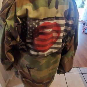 original old military jacket with unique design
